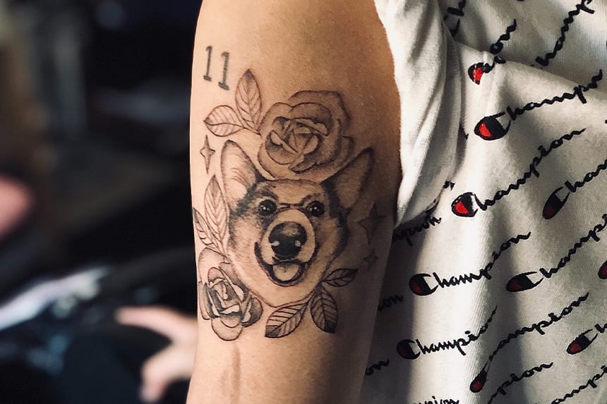 tatuaje madrid perro