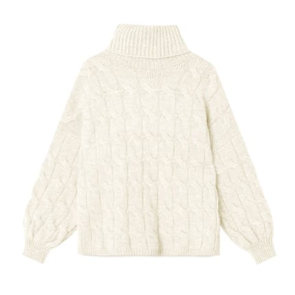 jerseys mujer cuello alto blanco