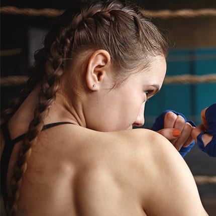 peinarse con trenzas boxeadora