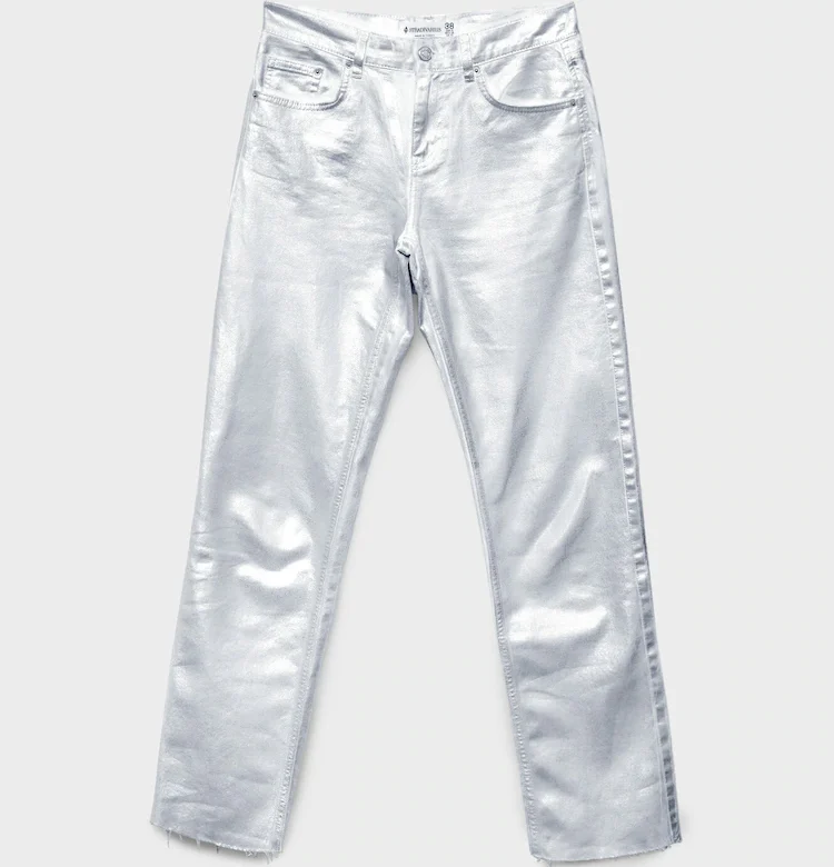 tendencias otoño 2023 pantalones metalizados