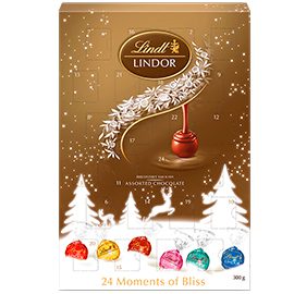 stand lindt calendario de adviento surtido