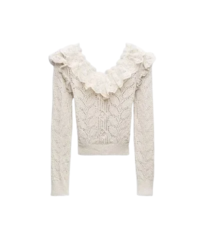 tendencias invierno jersey con volantes tendencias invierno jersey con volantes