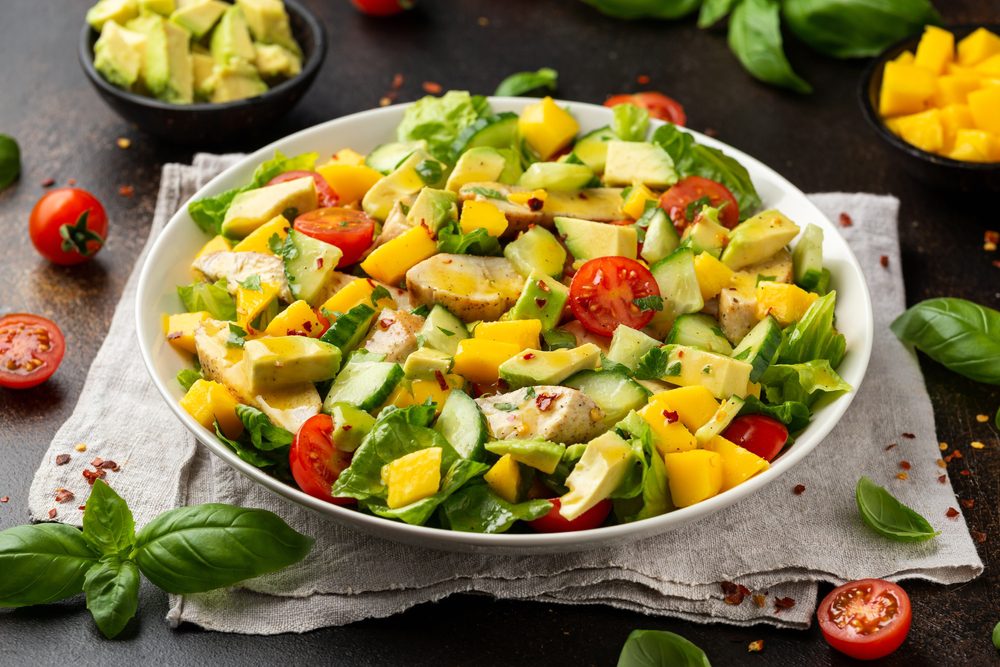 recetas de ensalada mango y pollo